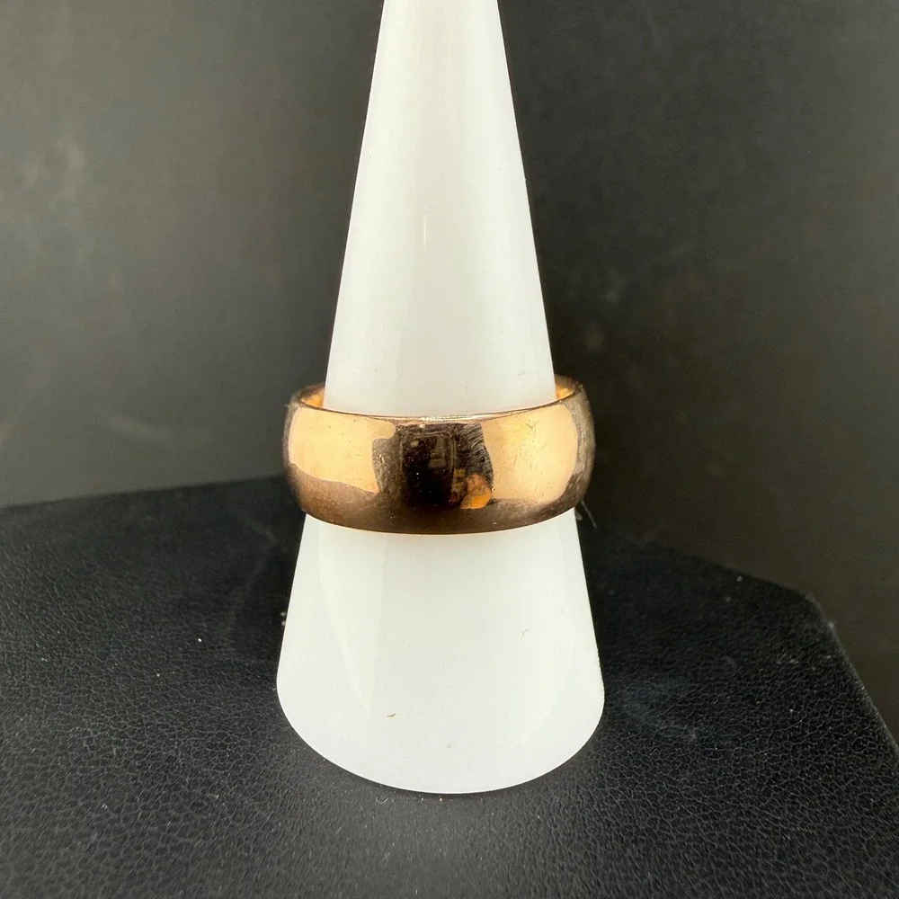 GD Band Ring 18K GP Plain Polished Size 9 READ